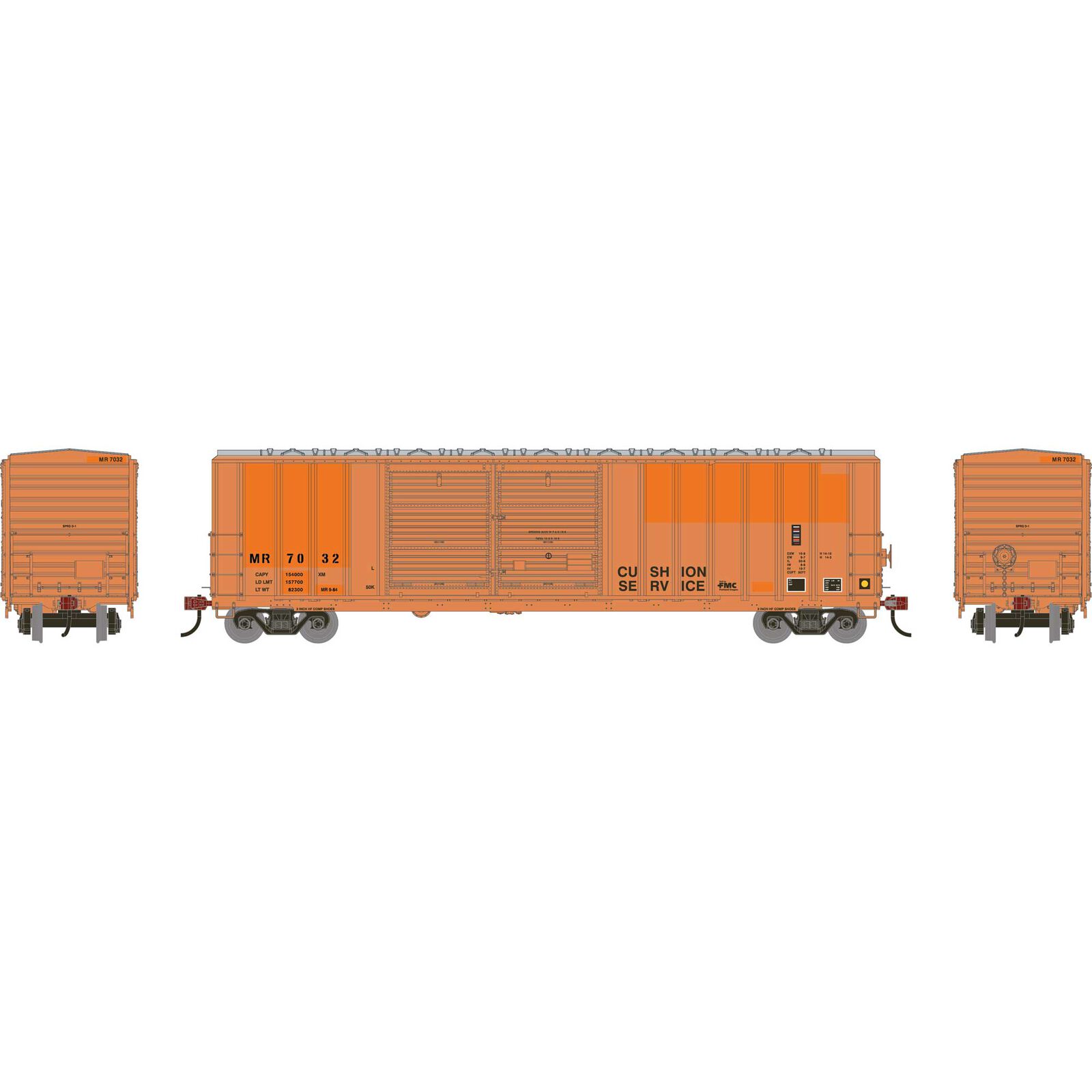 HO 50' Offset Double Door Boxcar Primed For Grime, MR Ex-COP #7032