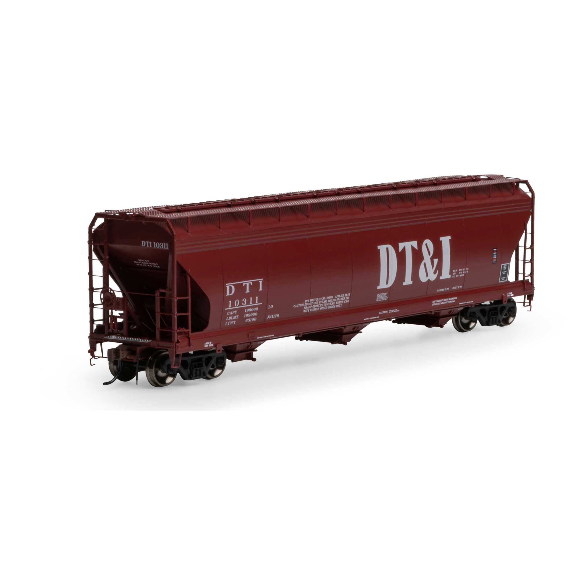 HO ACF 4600 3-Bay CF Hopper, DT&I #10311 Model Train | Athearn