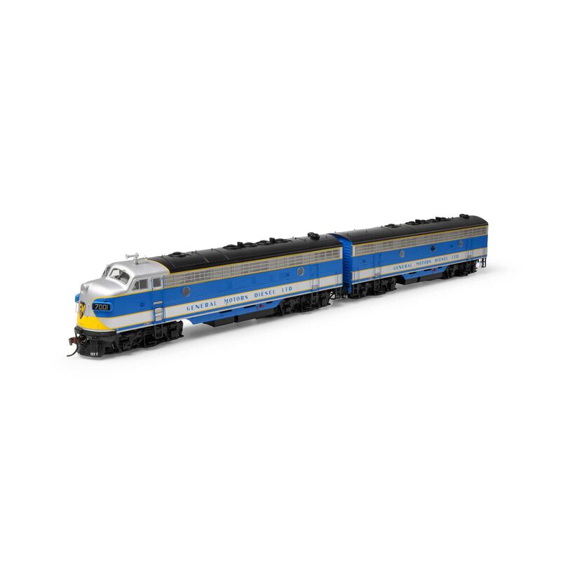 Athearn HO FP7/F7B Locomotive with DCC & Sound, EMD Demo #7001/7002