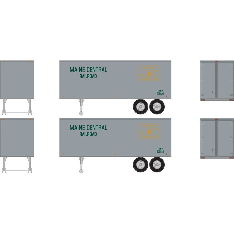 HO 25' Trailers, RACZ #206822, #206835 (2)