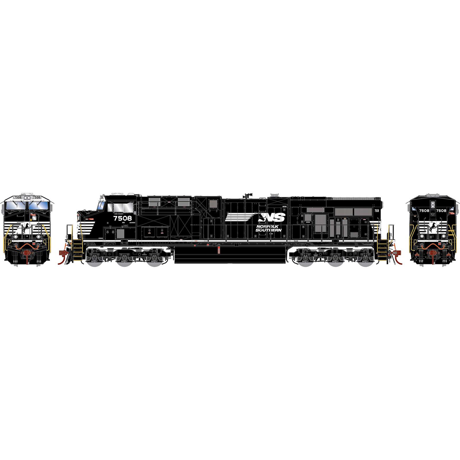 HO ES40DC Locomotive, NS #7508