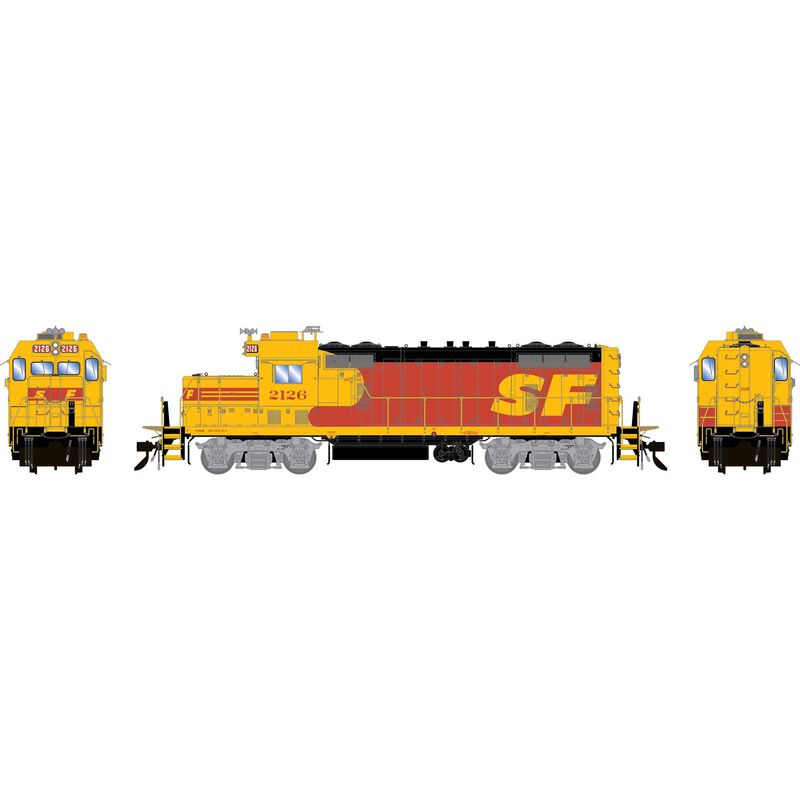 Athearn Genesis HO GEN GP7u Locomotive, ATSF 'Kodachrome' #2126