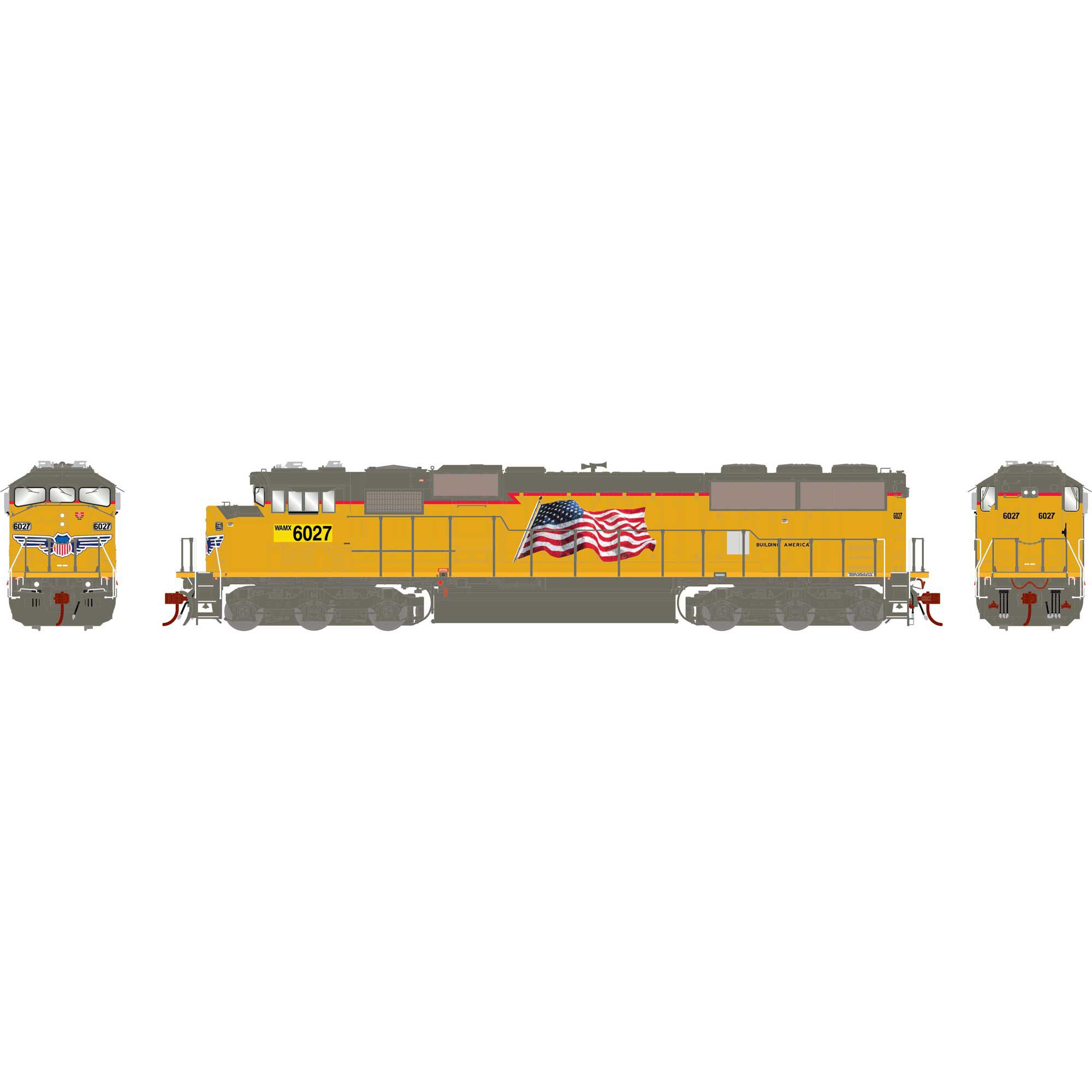 Athearn HO G2.0 SD60M Tri-Clops, Ex-UP WAMX #6027 Model Train