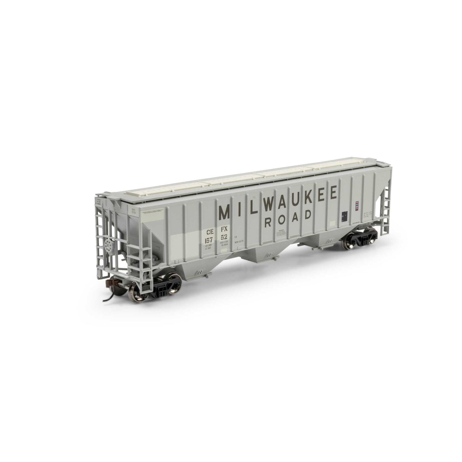 Athearn HO ATH PS 4740 Covered Hopper, Primed For Grime CEFX #15752