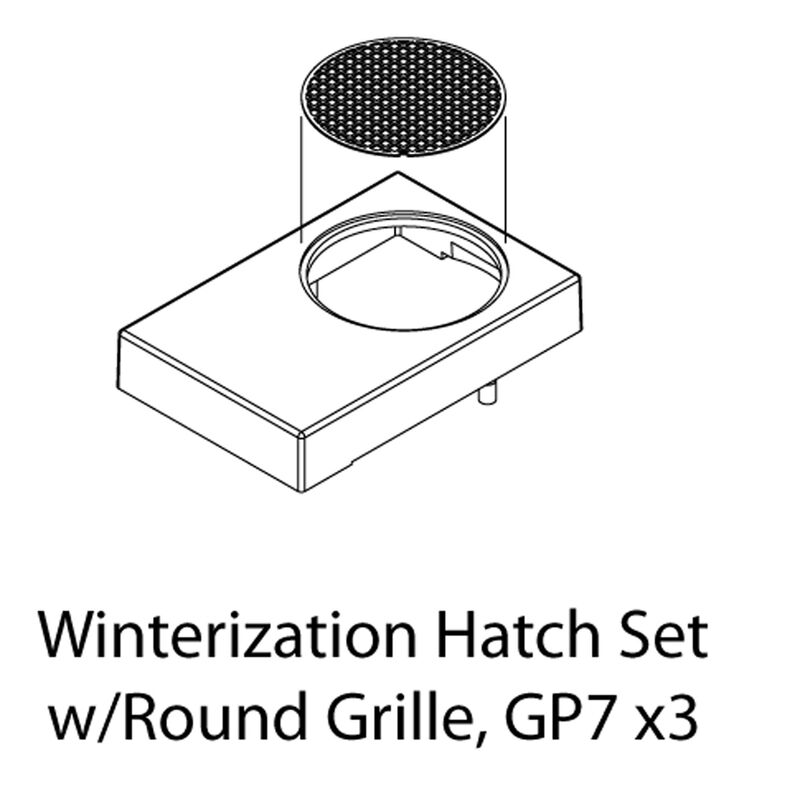 HO Winterization Hatch Set with Round Grille, GP-7(3)
