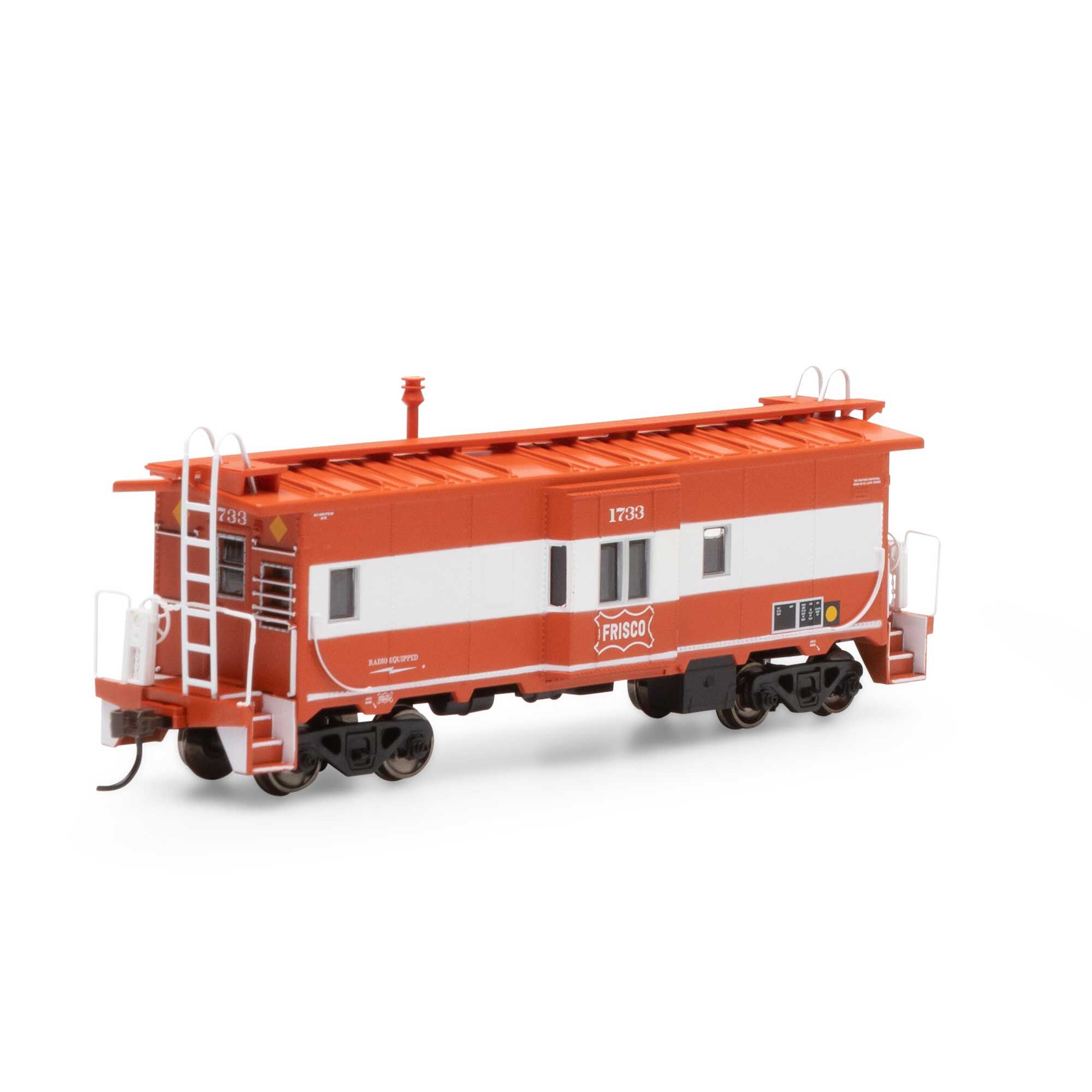 Roundhouse HO Bay Window Caboose, Frisco #1733 Model Train