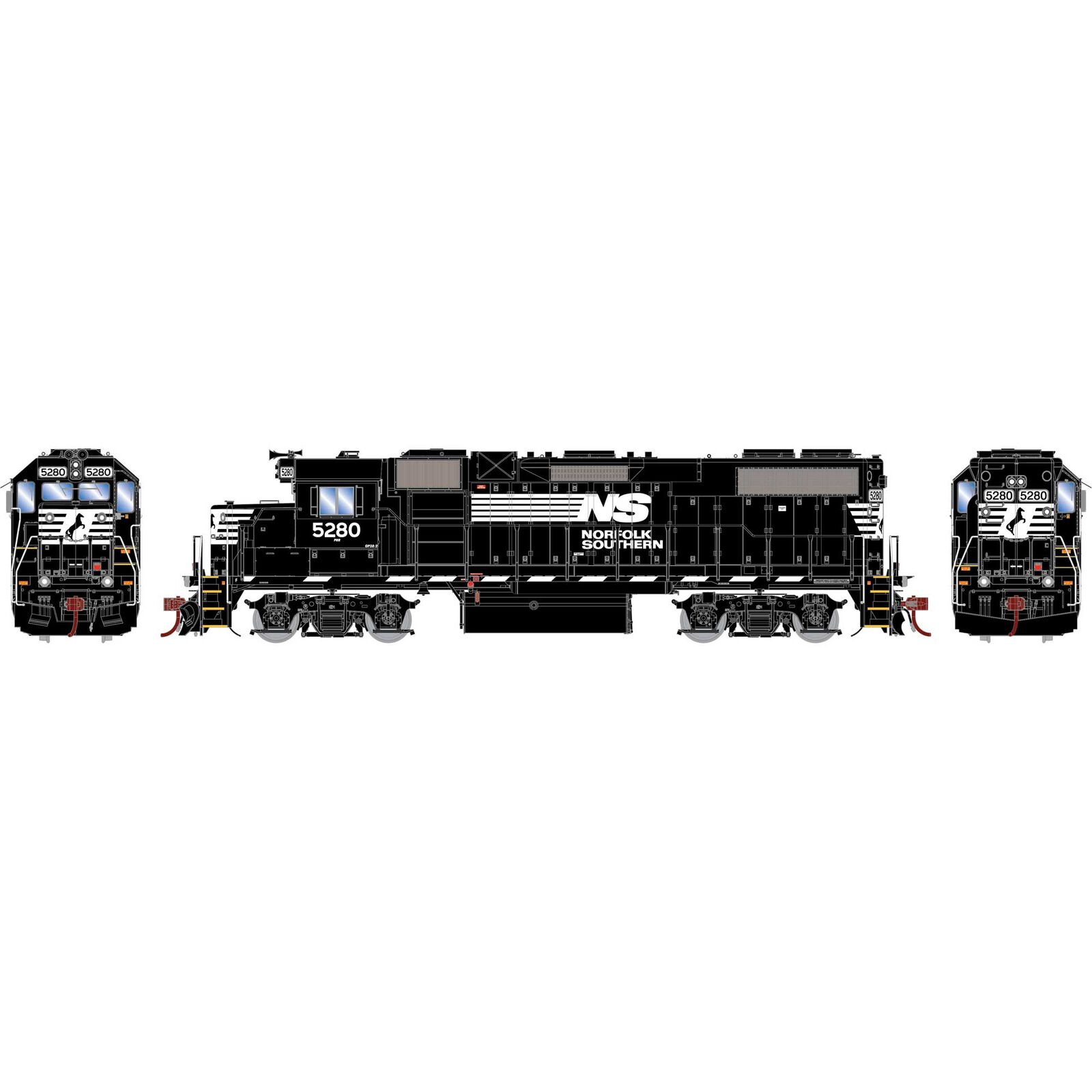 HO GP38-2 Locomotive, NS #5280