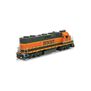 HO GP39-2u Locomotive, BNSF #2837