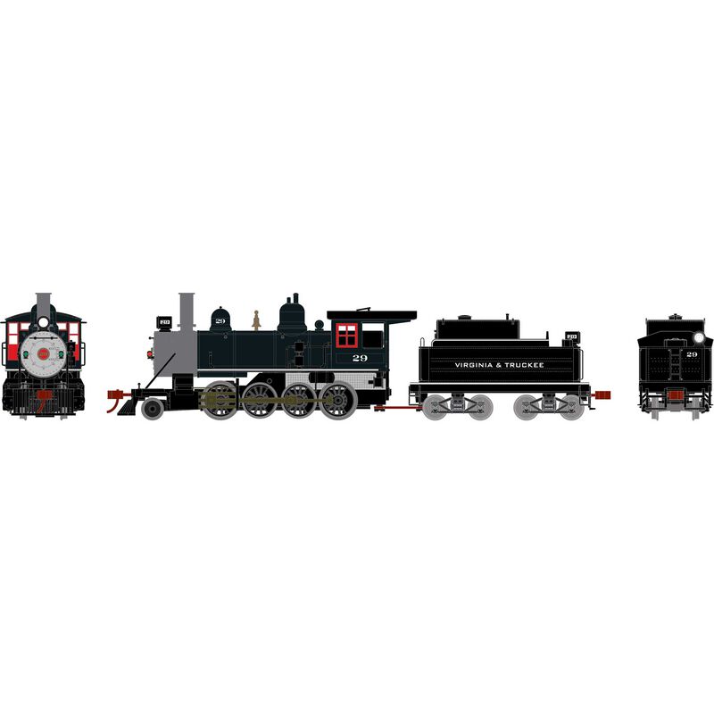 HO Old Time 2-8-0 Locomotive with DCC & Sound, V&T #29
