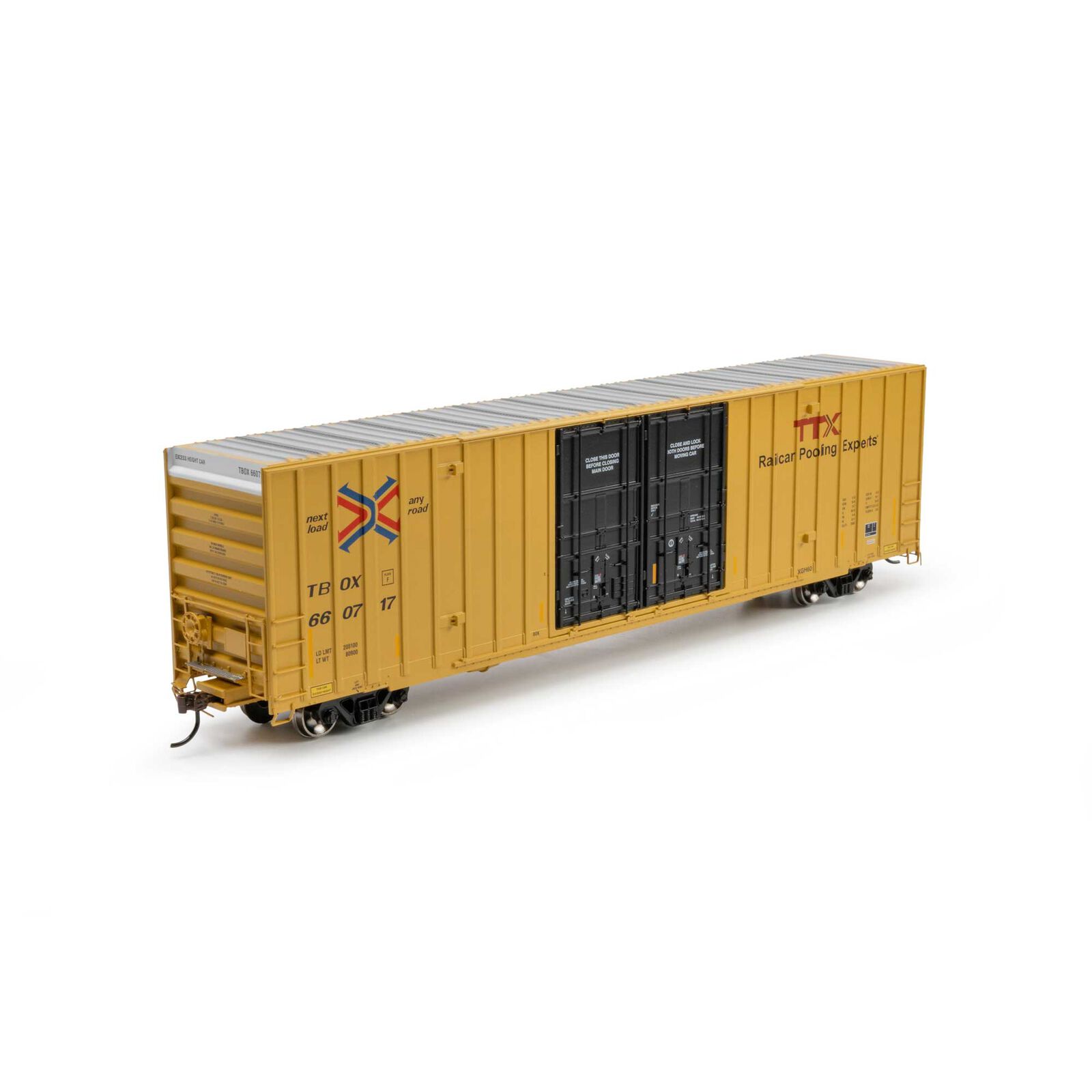 Athearn HO ATH 60' Gunderson High Cube Double Door Box Car, TBOX #660717