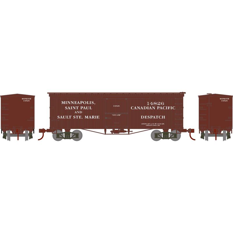 HO RND 36' Old Time Box Car, SOO #14826