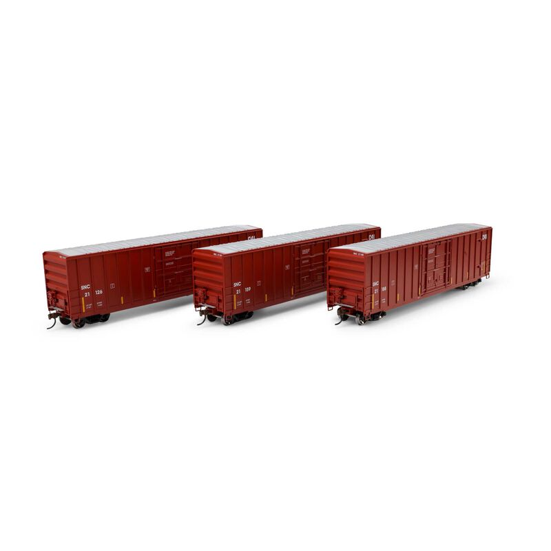 Athearn HO ATH 50' FMC 5327 12' Plug Door Box Car, SNC #21126/21159/21188 (3)