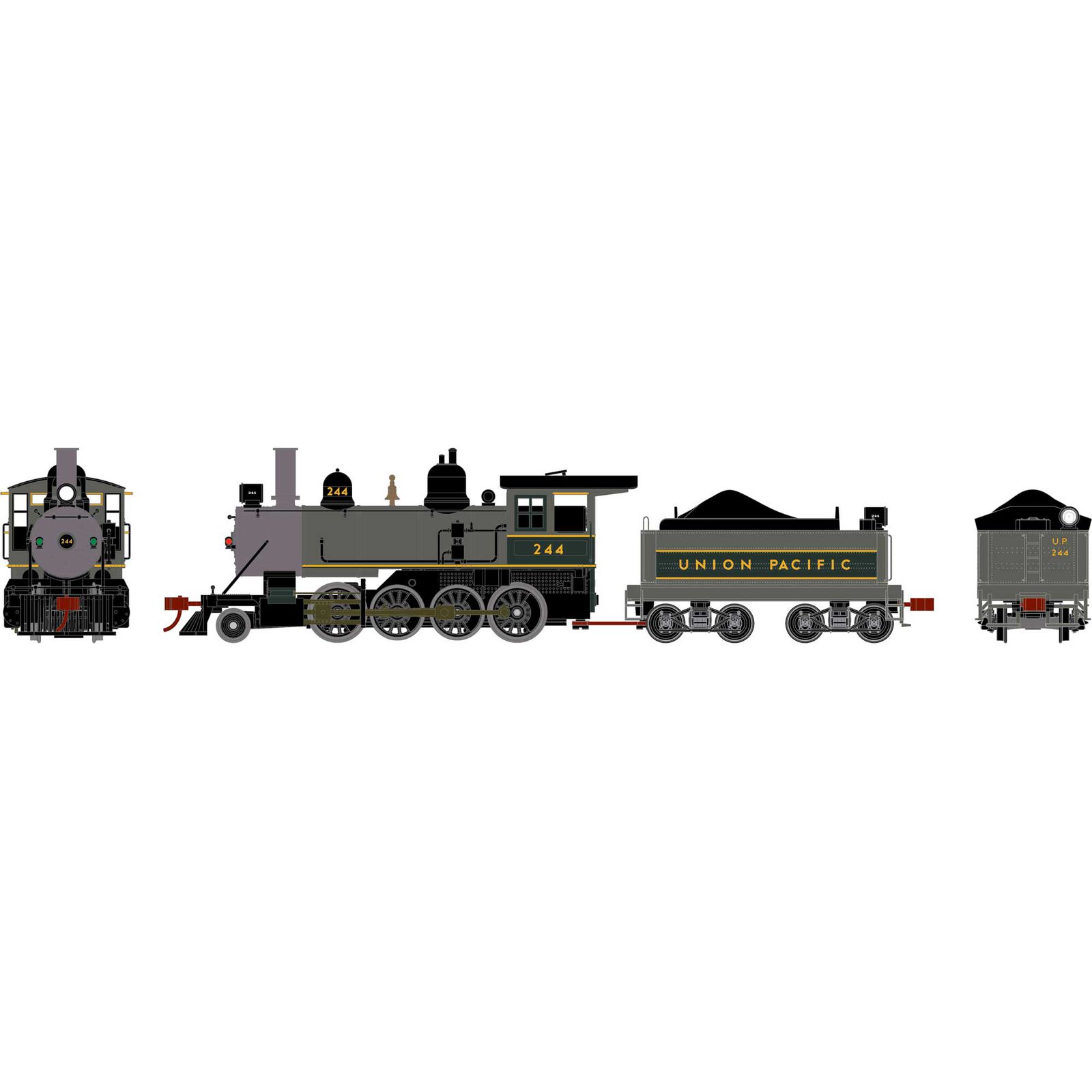 HO Old Time 2-8-0 Locomotive, UP #244