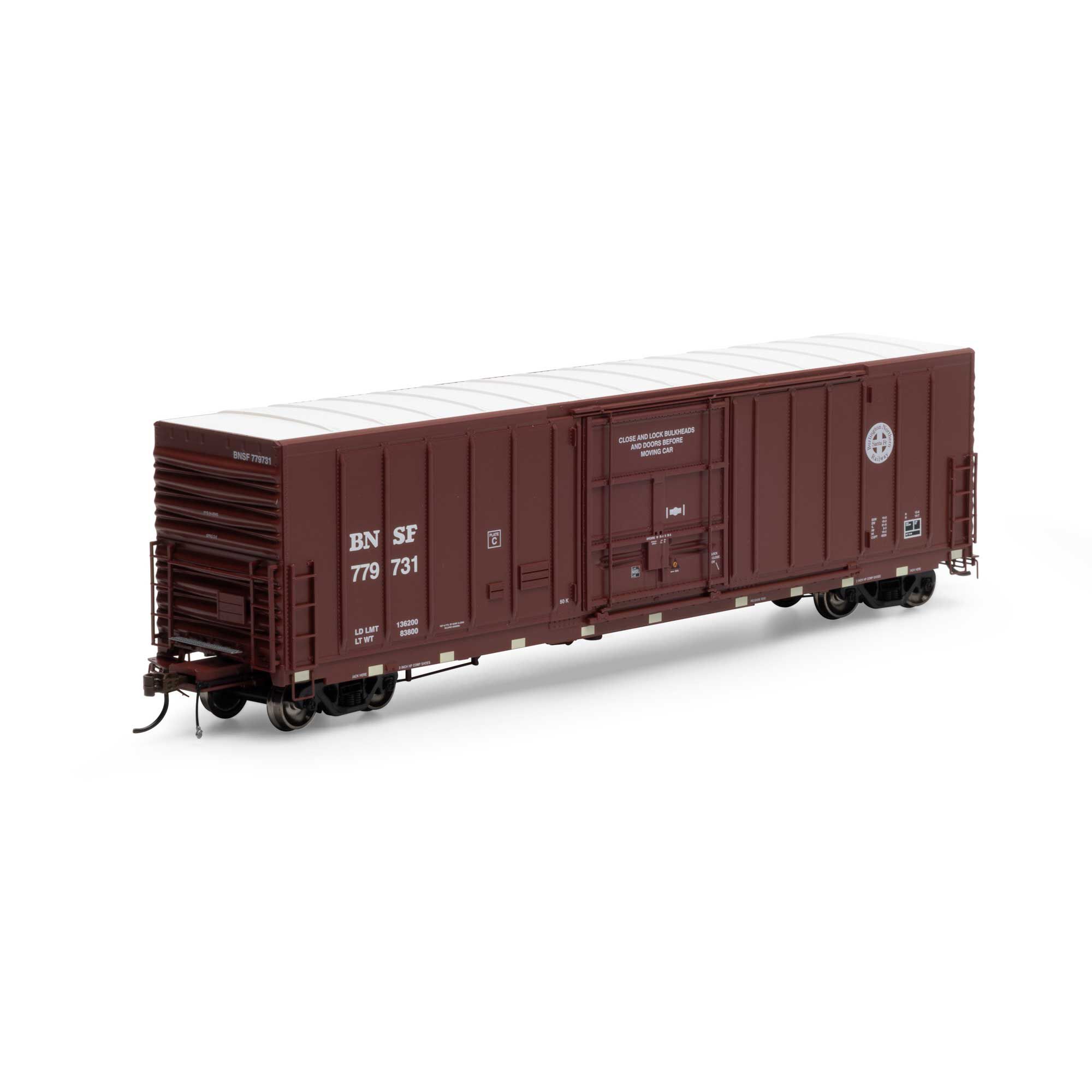HO 50' PC&F Ex-Post Box, BNSF #779731 Model Train | Athearn
