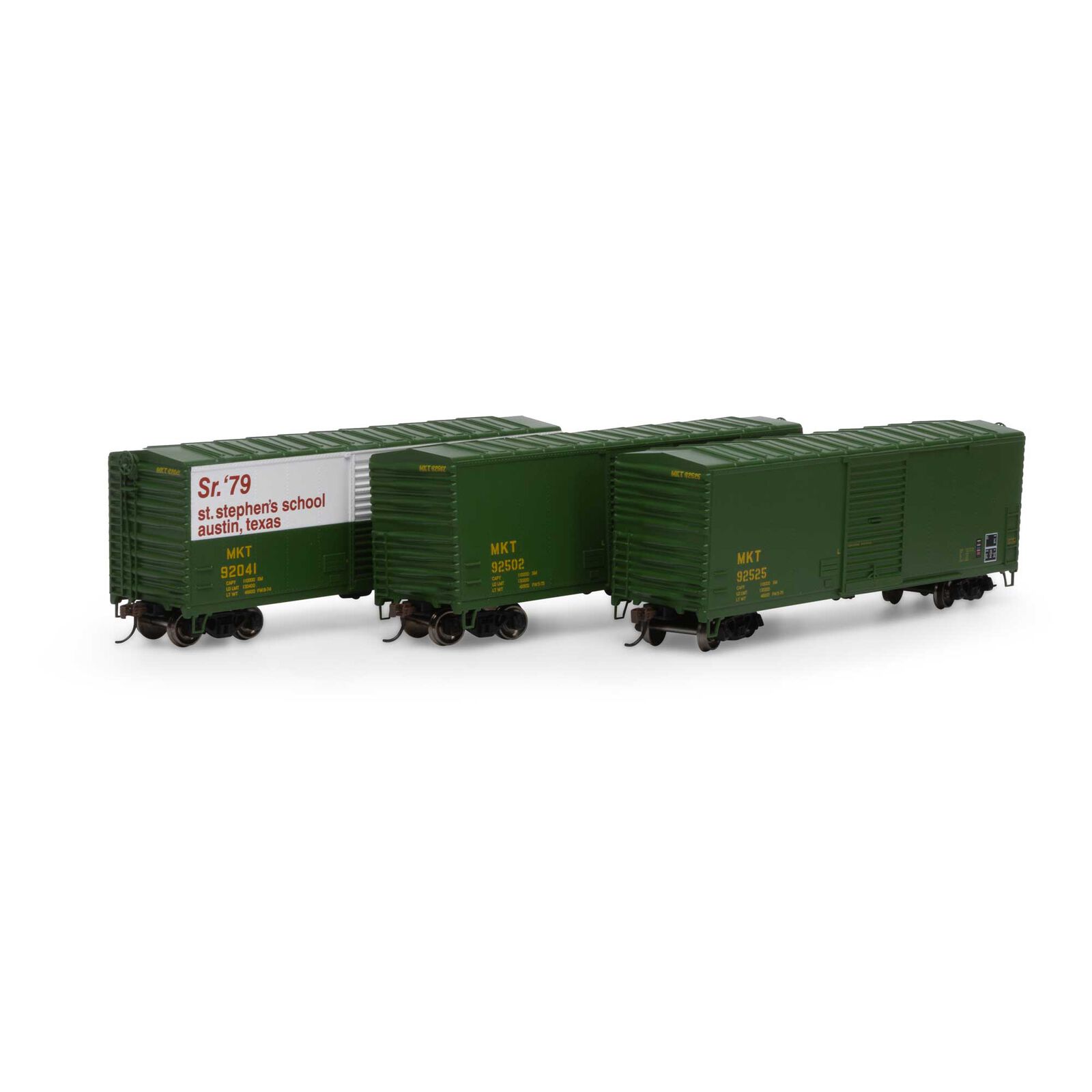 HO RTR 40' Modern Box, MKT/Green (3)
