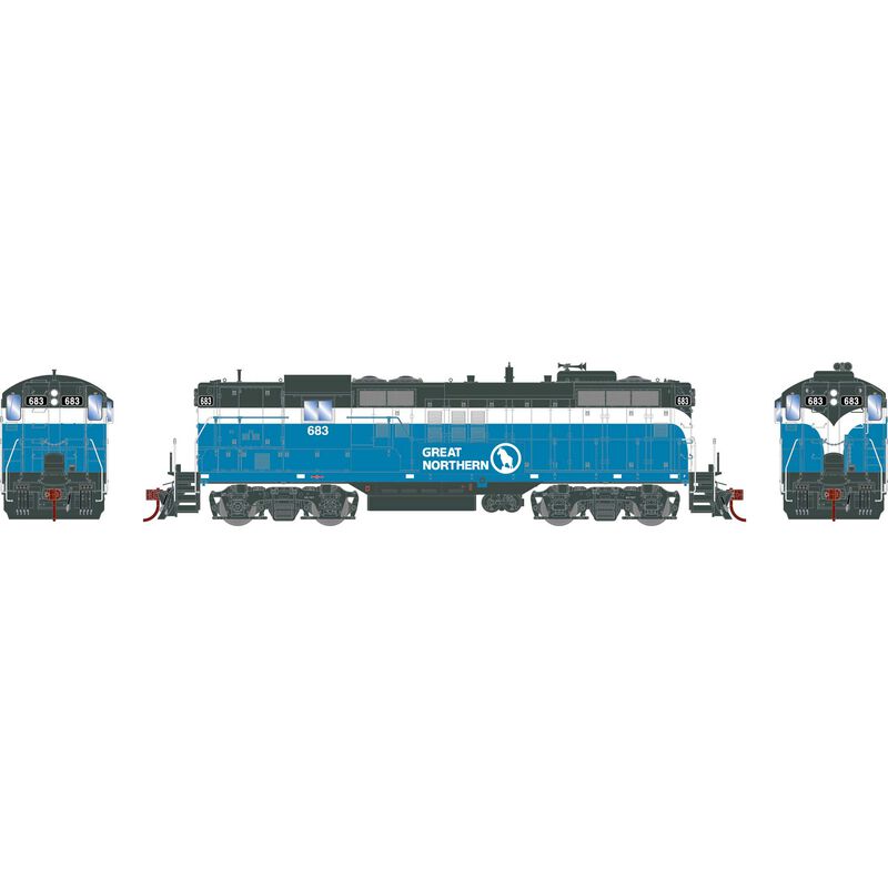 HO GP9 Locomotive with DCC & Sound, GN #683