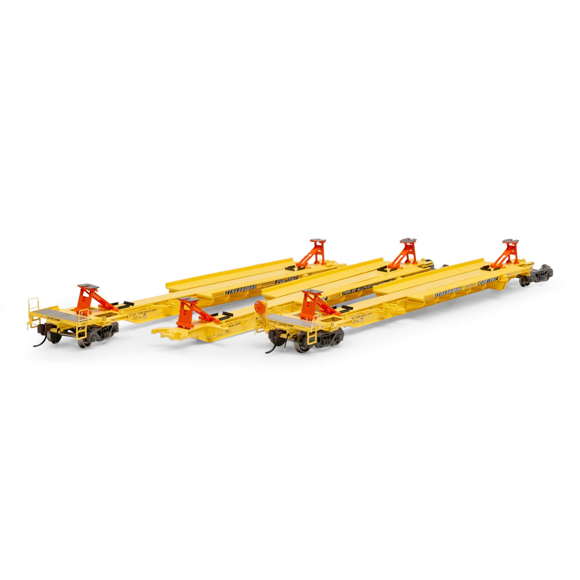 Athearn HO RTR 57' Trinity Spine Car, TTRX/Faded #360844(3) Model