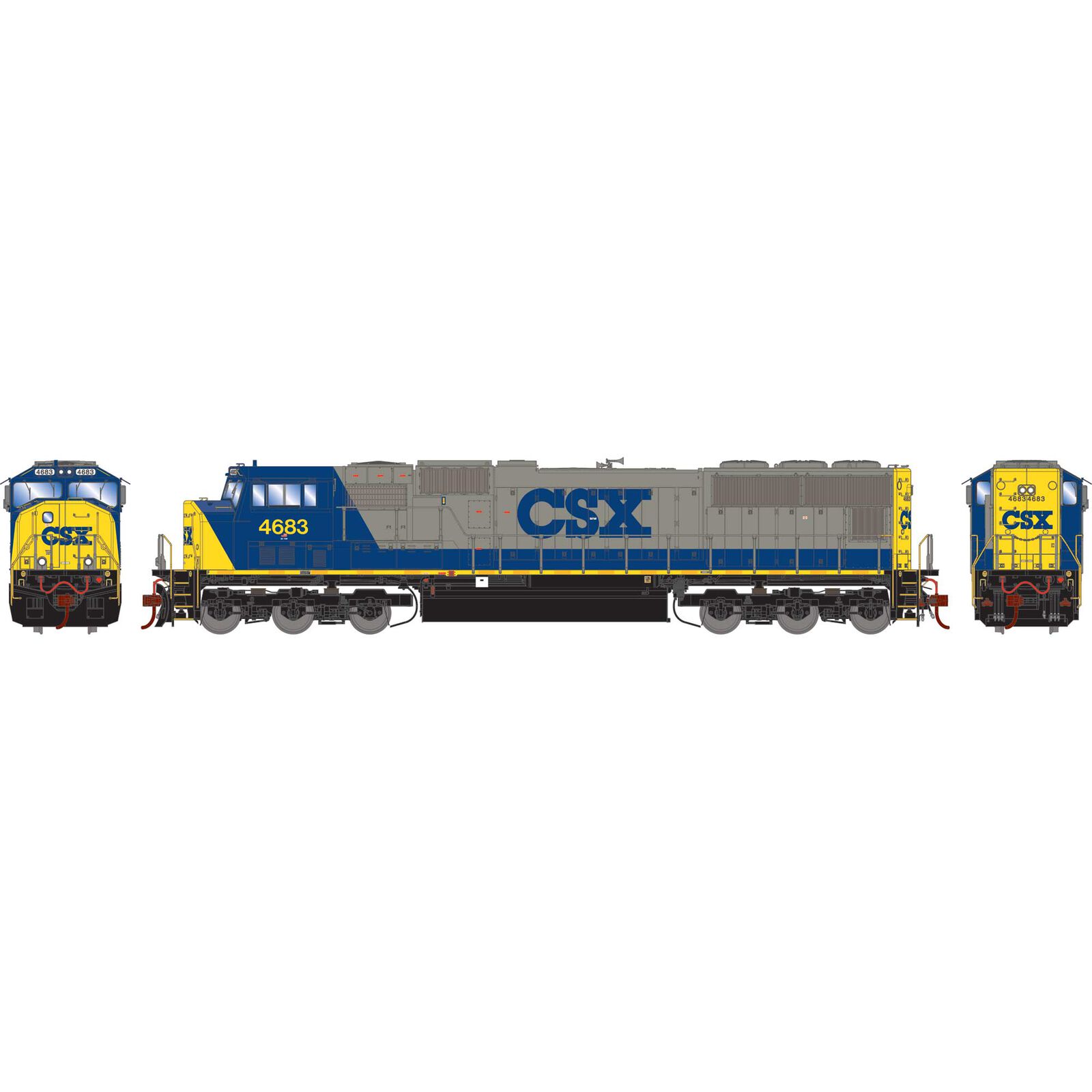 HO SD70M Locomotive with DCC & Sound, CSX / YN2 #4683