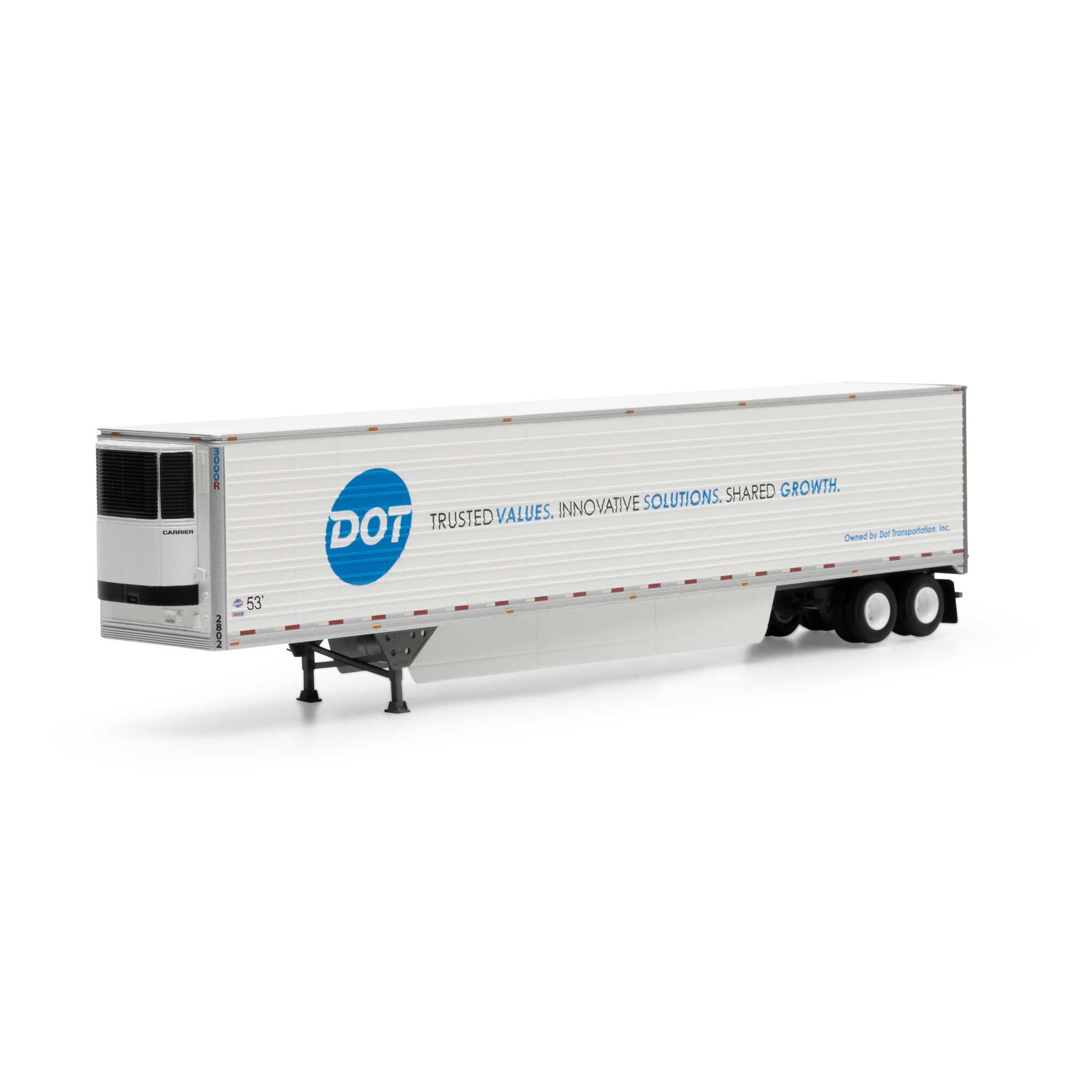 HO 53' Reefer Trailer, DOT Foods #2802 Model Train | Athearn