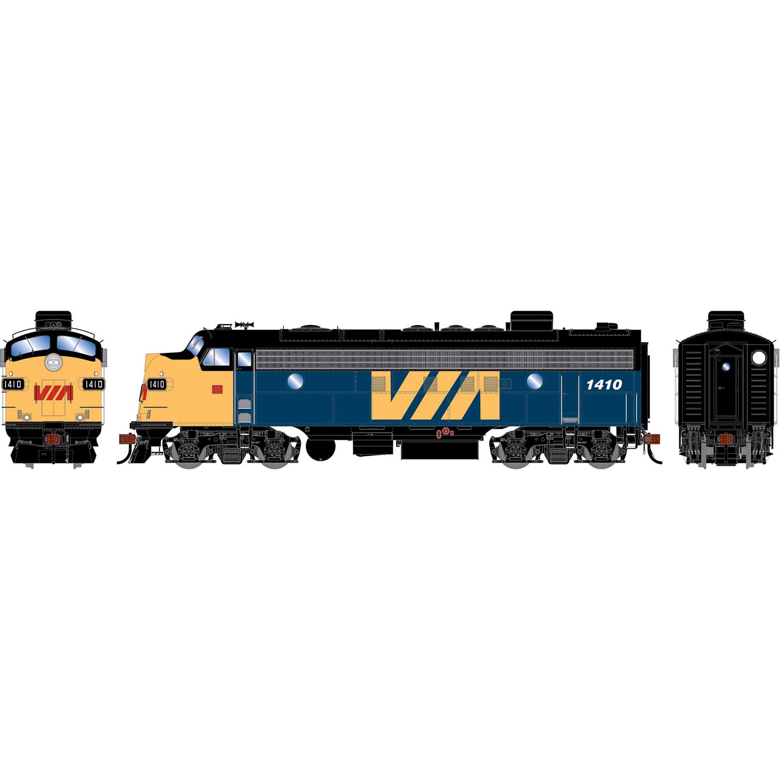 HO GEN FP7 Locomotive w/DCC & Sound, VIA #1410
