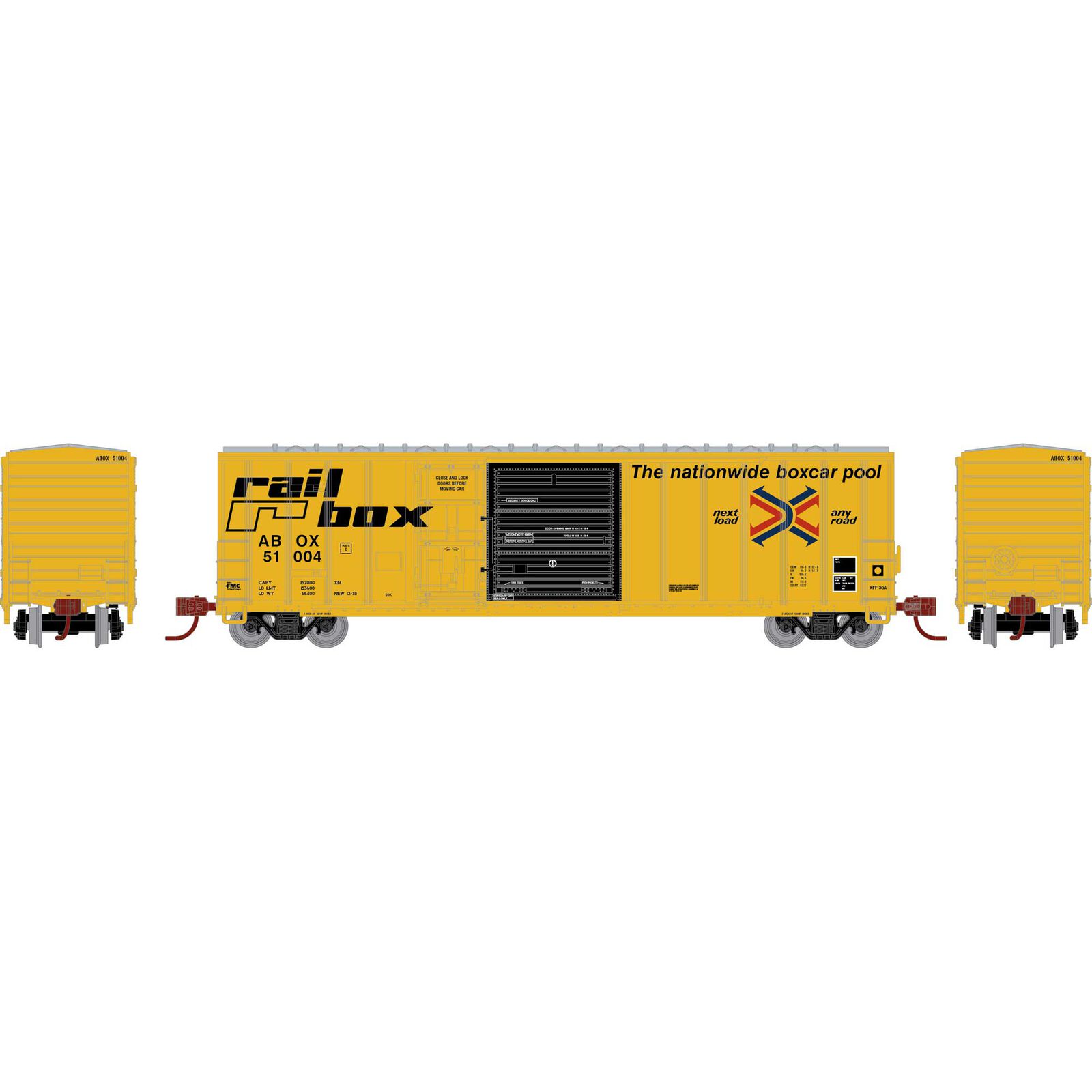 Athearn N ATH 50' FMC 5277 Combo Door Box Car, ABOX 'Early' #51004