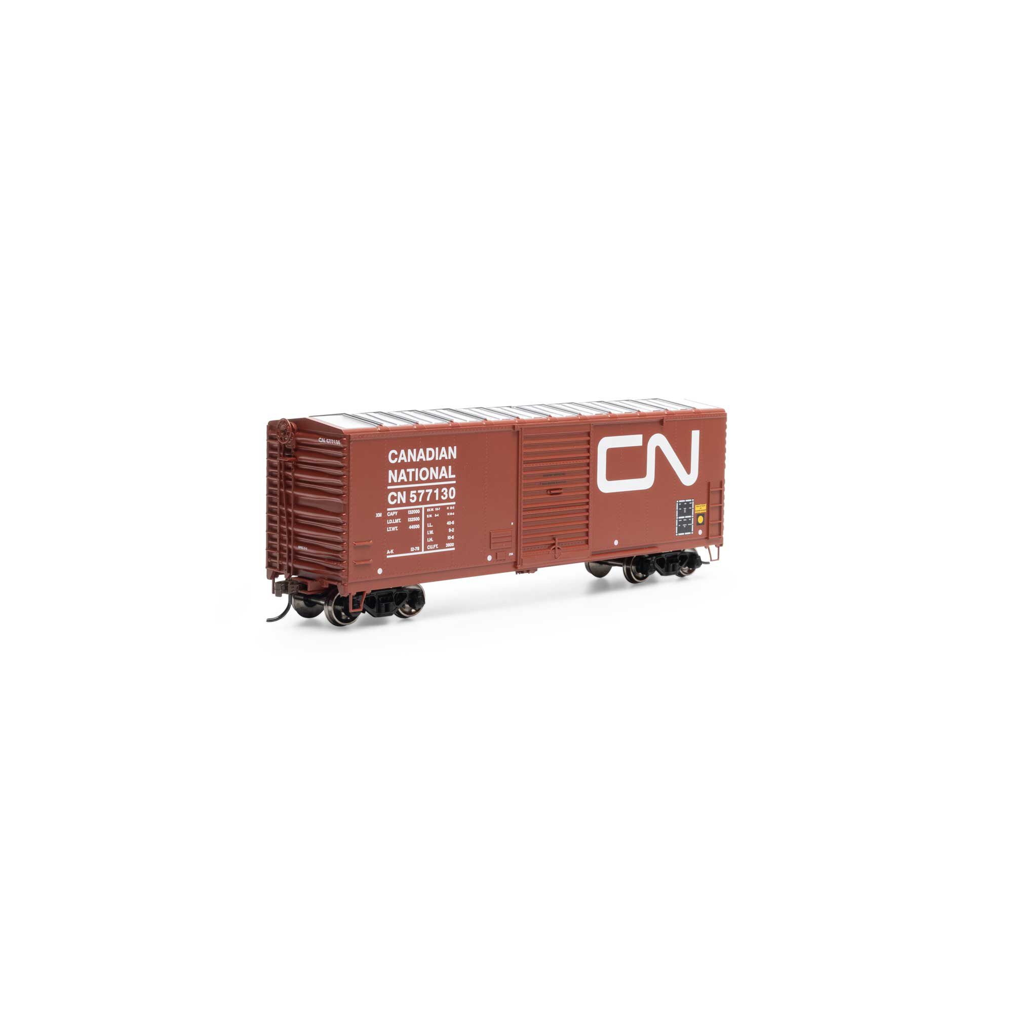 Athearn HO 40' Modern Box Car, CN #577130 Model Train | Athearn
