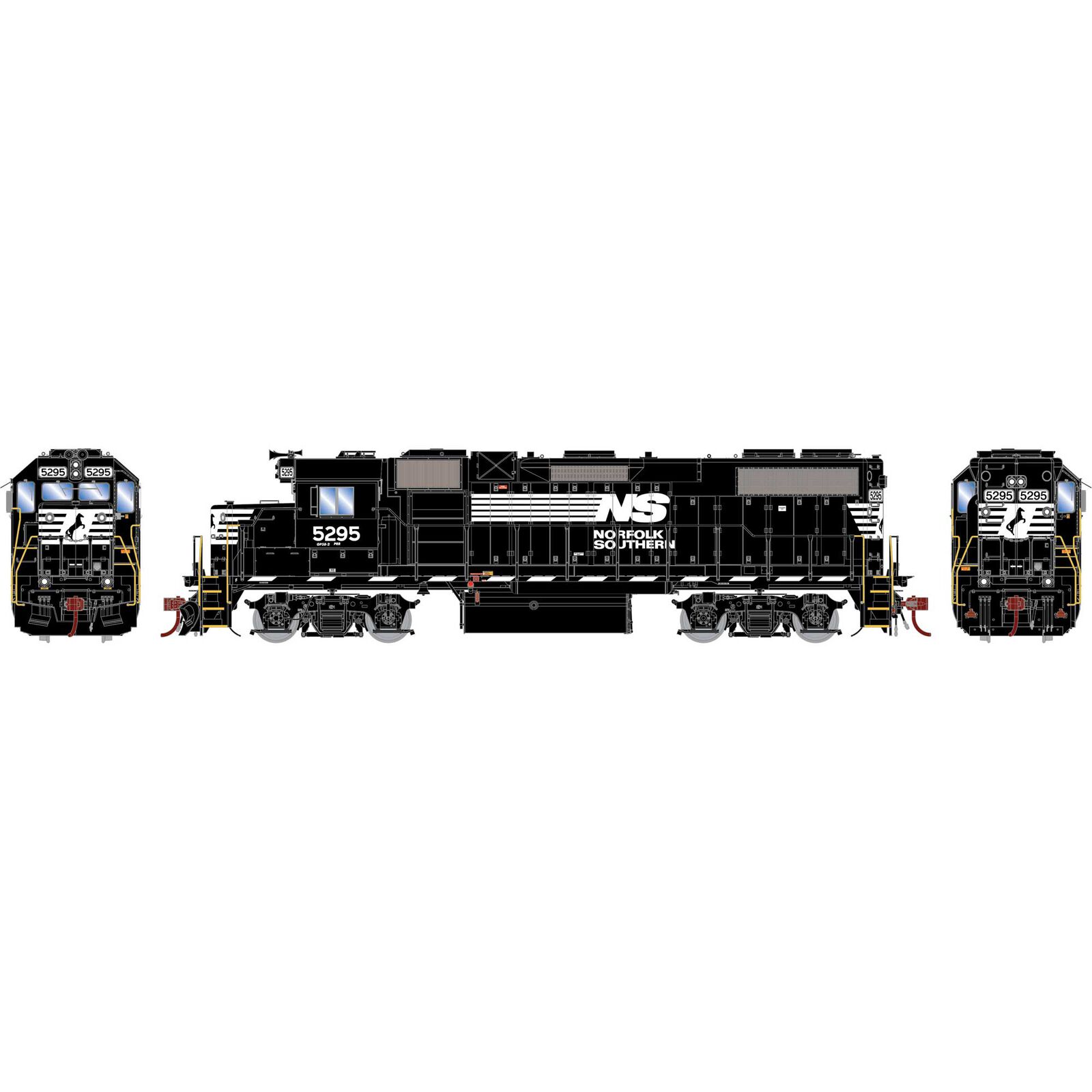 HO GP38-2 Locomotive with DCC & Sound, NS #5295
