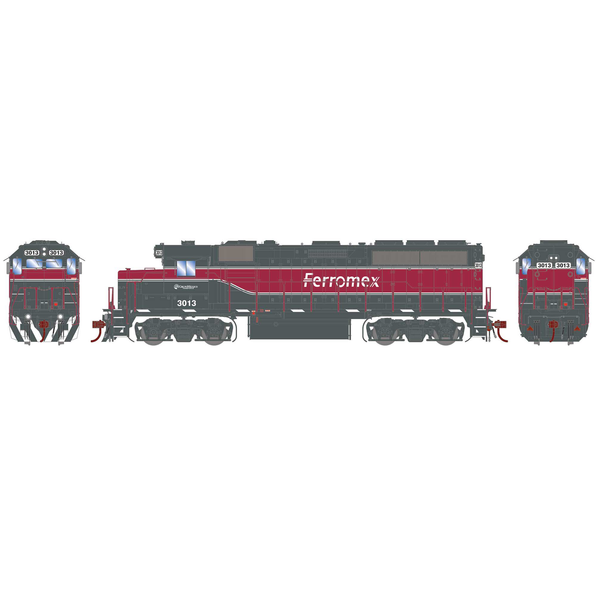 HO GP40-2, Ferromex #3013 Model Train | Athearn