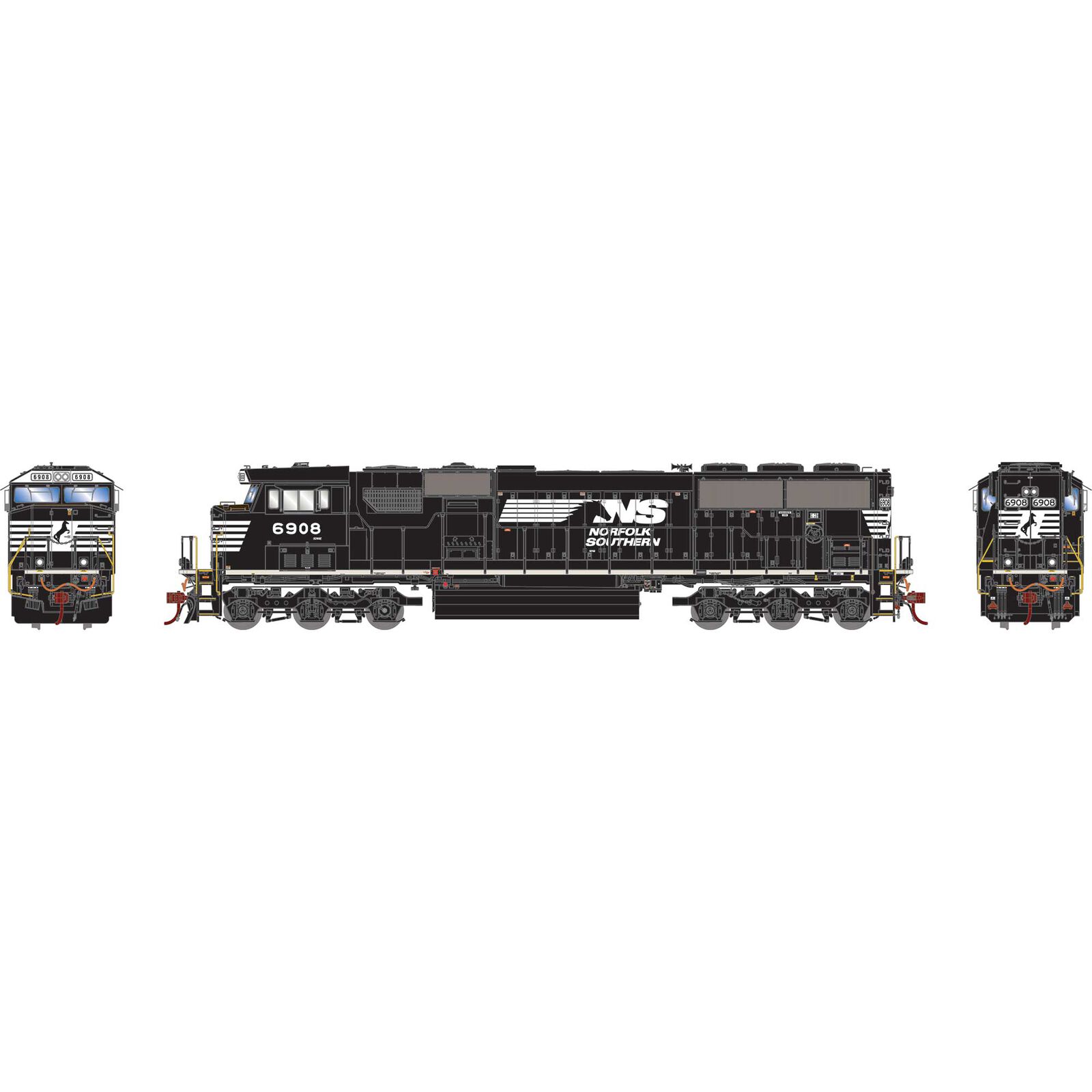 HO SD60E Locomotive, NS #6908