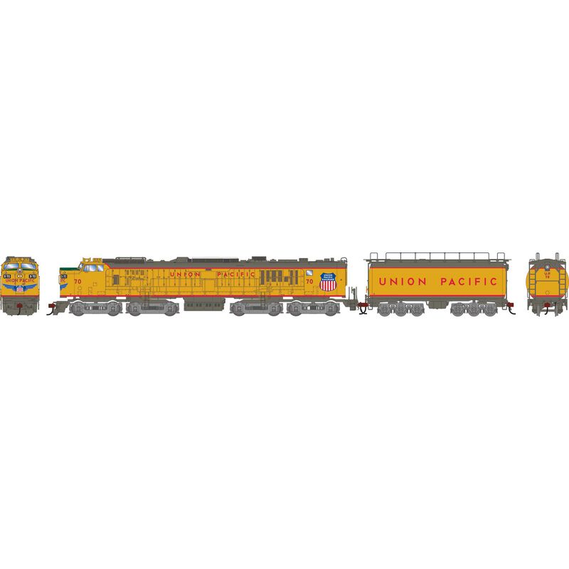 Athearn HO Gas Turbine with Tender, UP #70