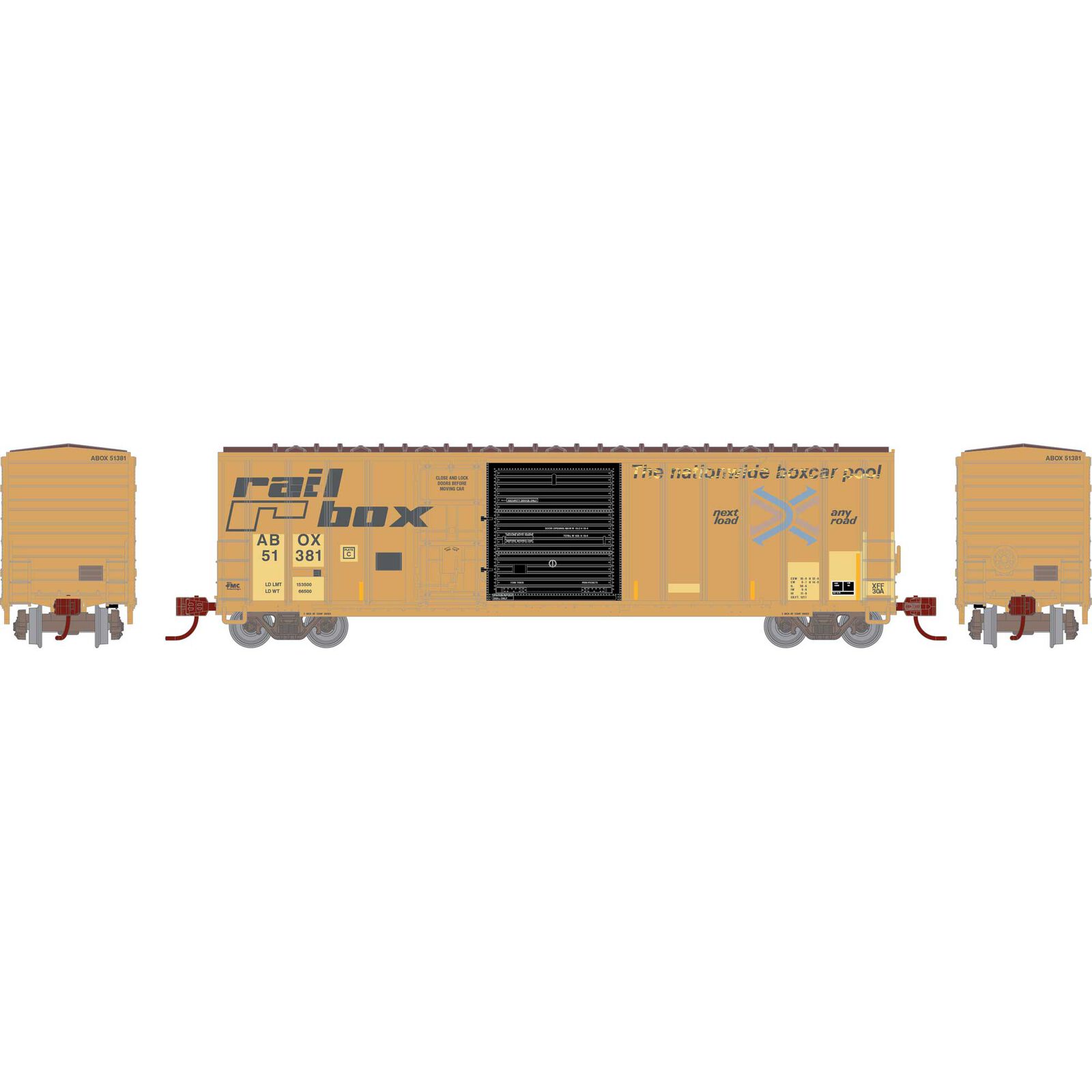 Athearn N ATH 50' FMC 5277 Combo Door Box Car, Primed For Grime ABOX 'Early' #51381