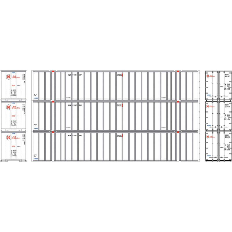 N ATH 53' Stoughton Container, HUNU #663238/663946/664507 (3)