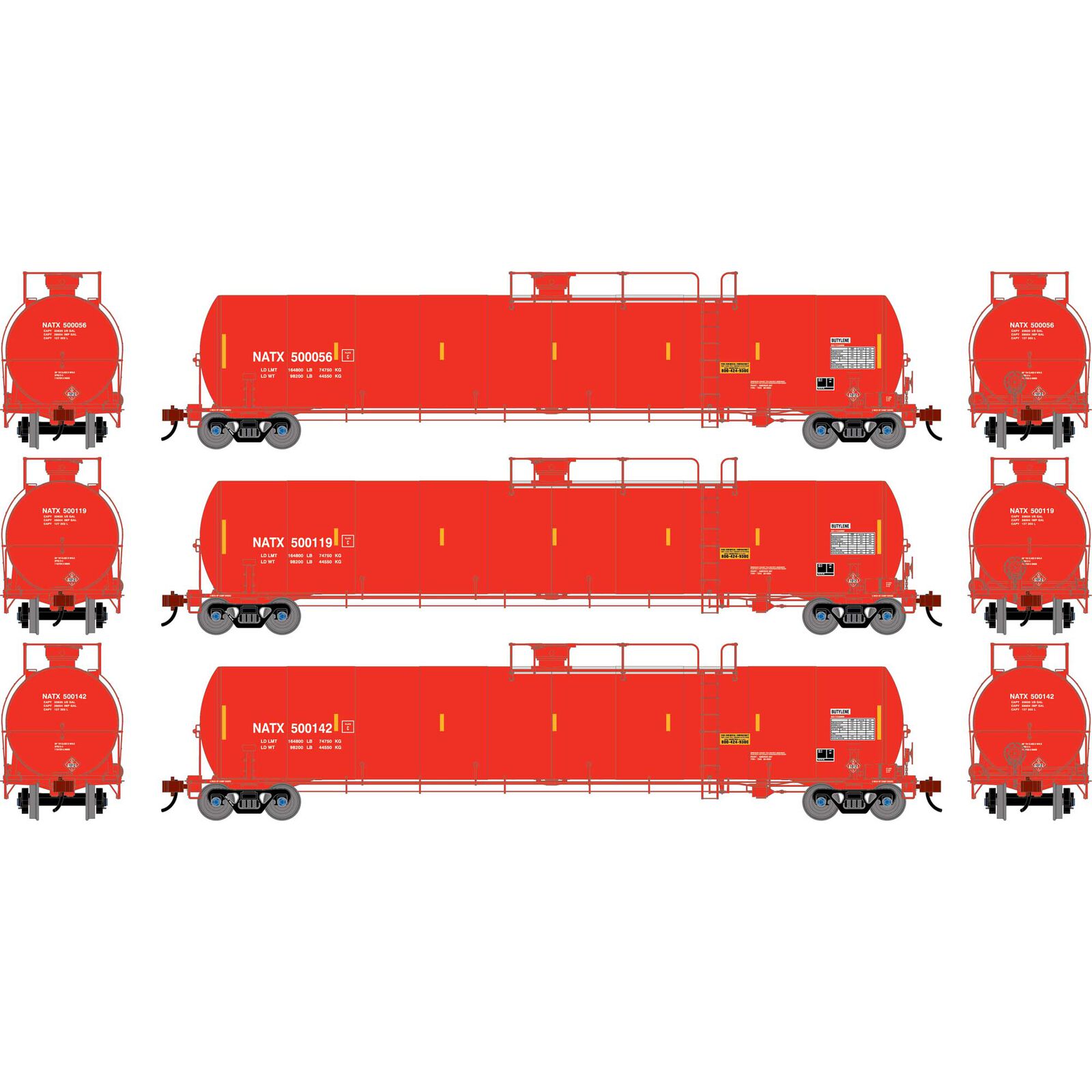 N GEN UTC 33K LPG Tank Car, NATX #500056/500119/500142(3)