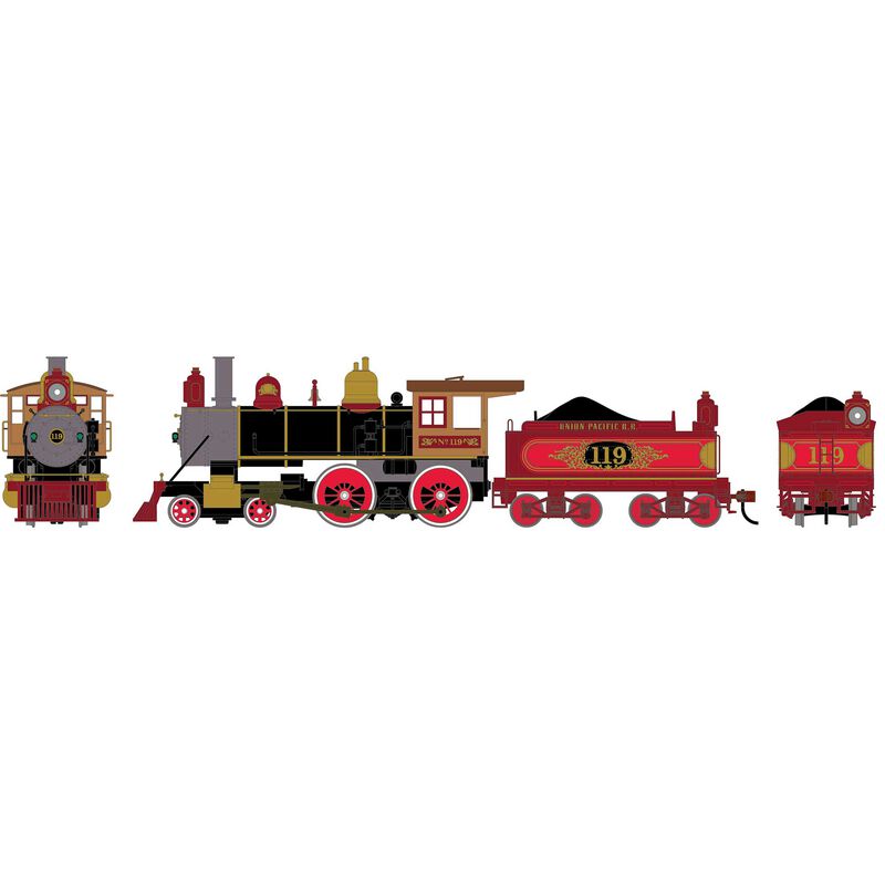 HO ATH 4-4-0 Steam Locomotive w/DCC & Sound, UP #119