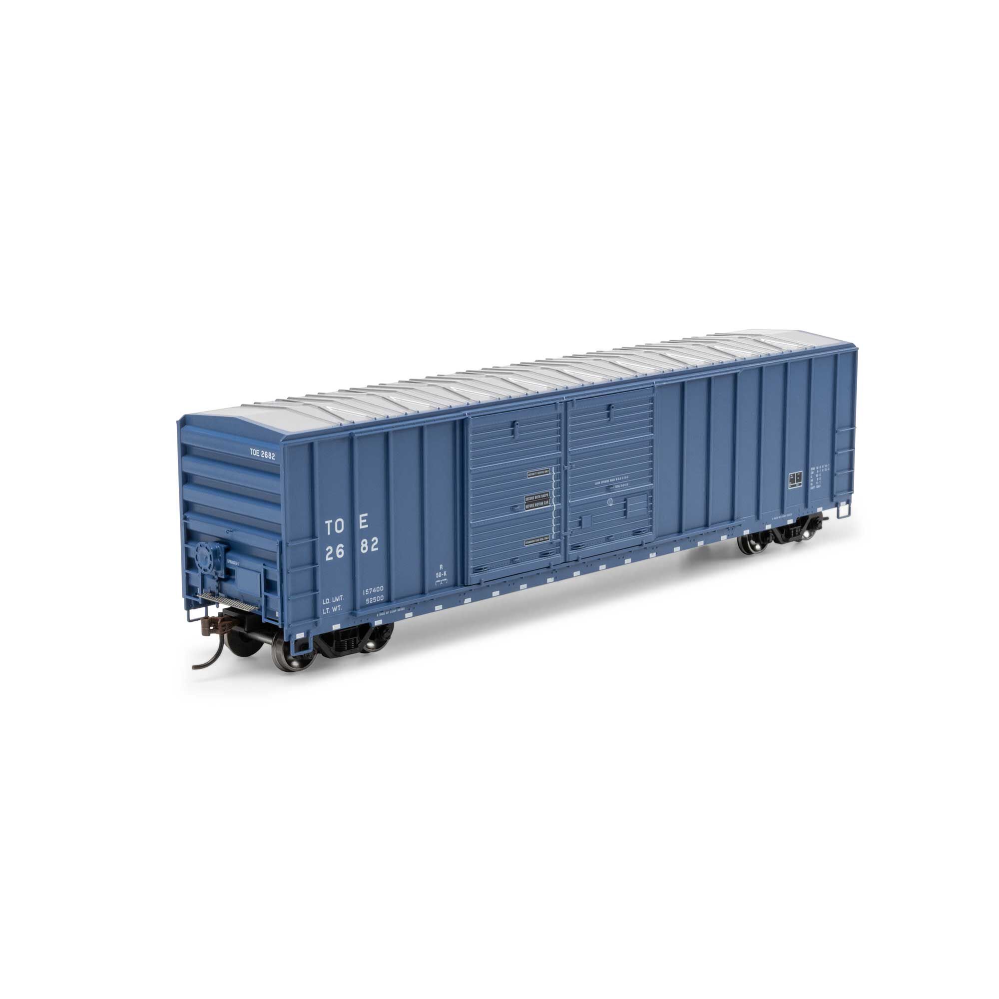Athearn HO 50' FMC 5077 DD Offset Box Car, TOE #2682 Model Train Athearn HO 50' FMC 5077 DD Offset Box Car, TOE #2682 Model Train