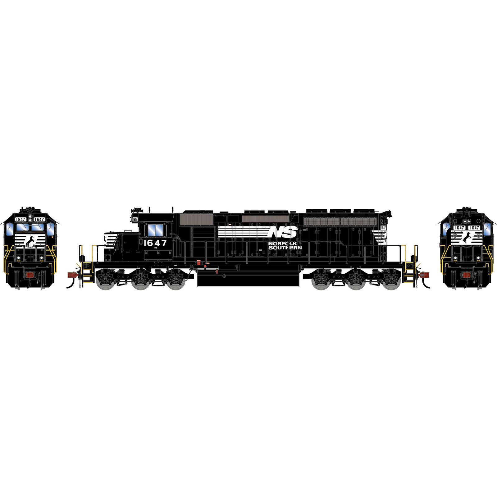 HO ATH SD40-2 Locomotive w/DCC & Sound, NS 'Ex-NW 1990s' #1647