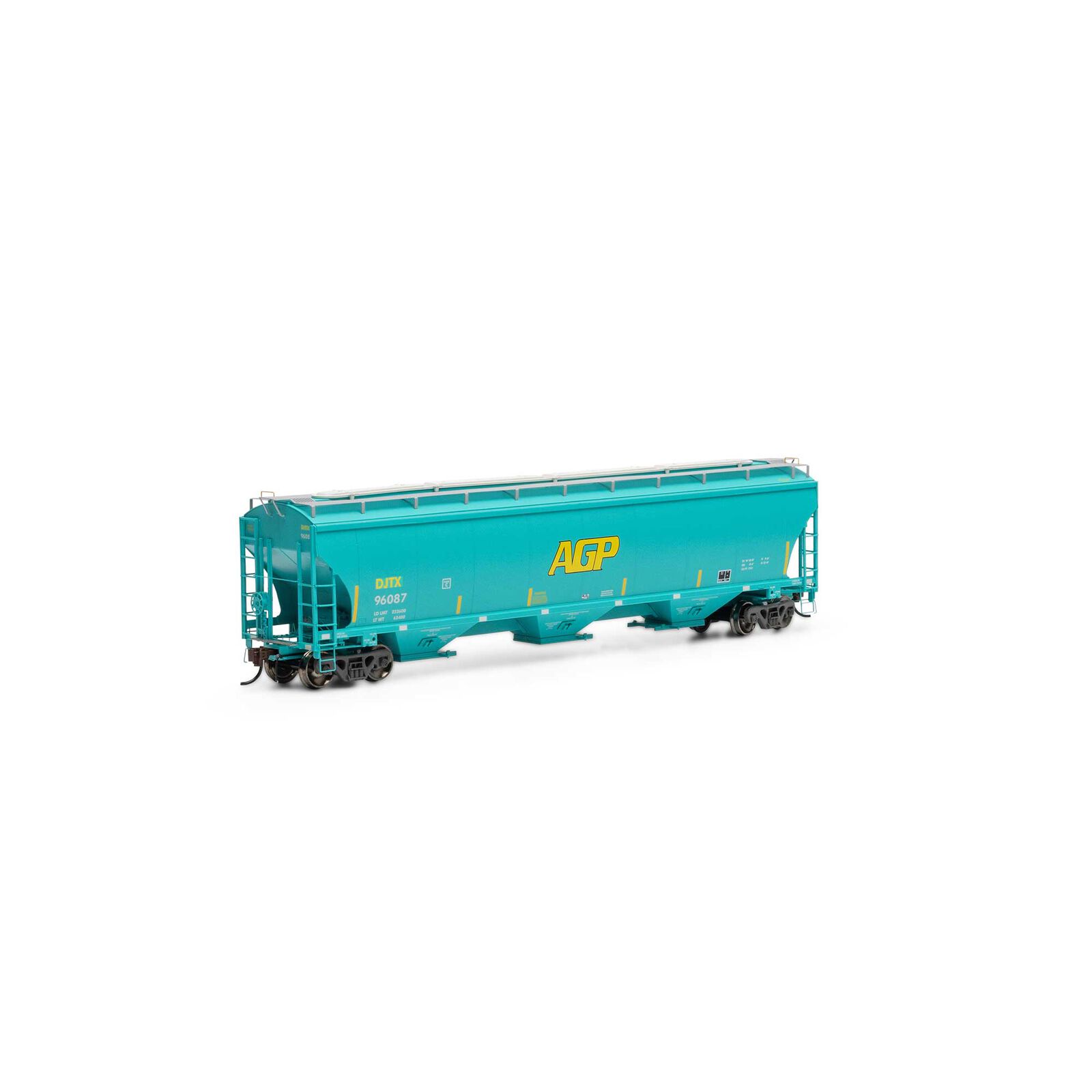 Athearn HO Trinity 3-Bay Hoppers, DJTX #96087 Model Train | Athearn ...