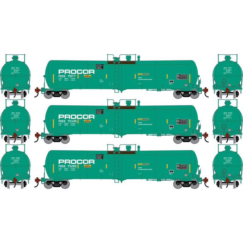 HO ATH 30K Ethanol Tank Car, PROX #75177/75280/75345 (3)