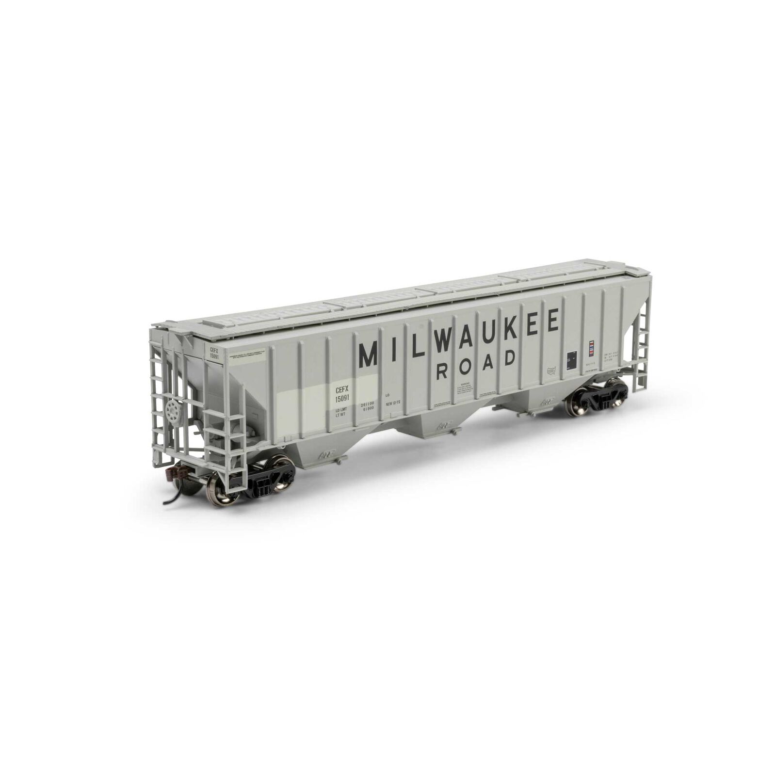 Athearn HO ATH PS 4740 Covered Hopper, Primed For Grime CEFX #15091