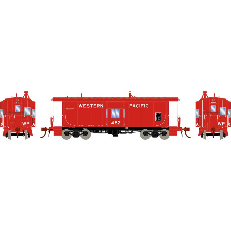 HO Bay Window Caboose with Lights and Sound, WP #482