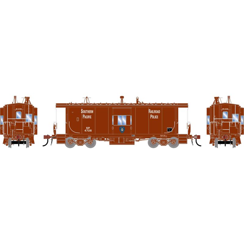Athearn Genesis HO GEN ICC Bay Window Caboose w/Lights & Sound, SP Police #4726