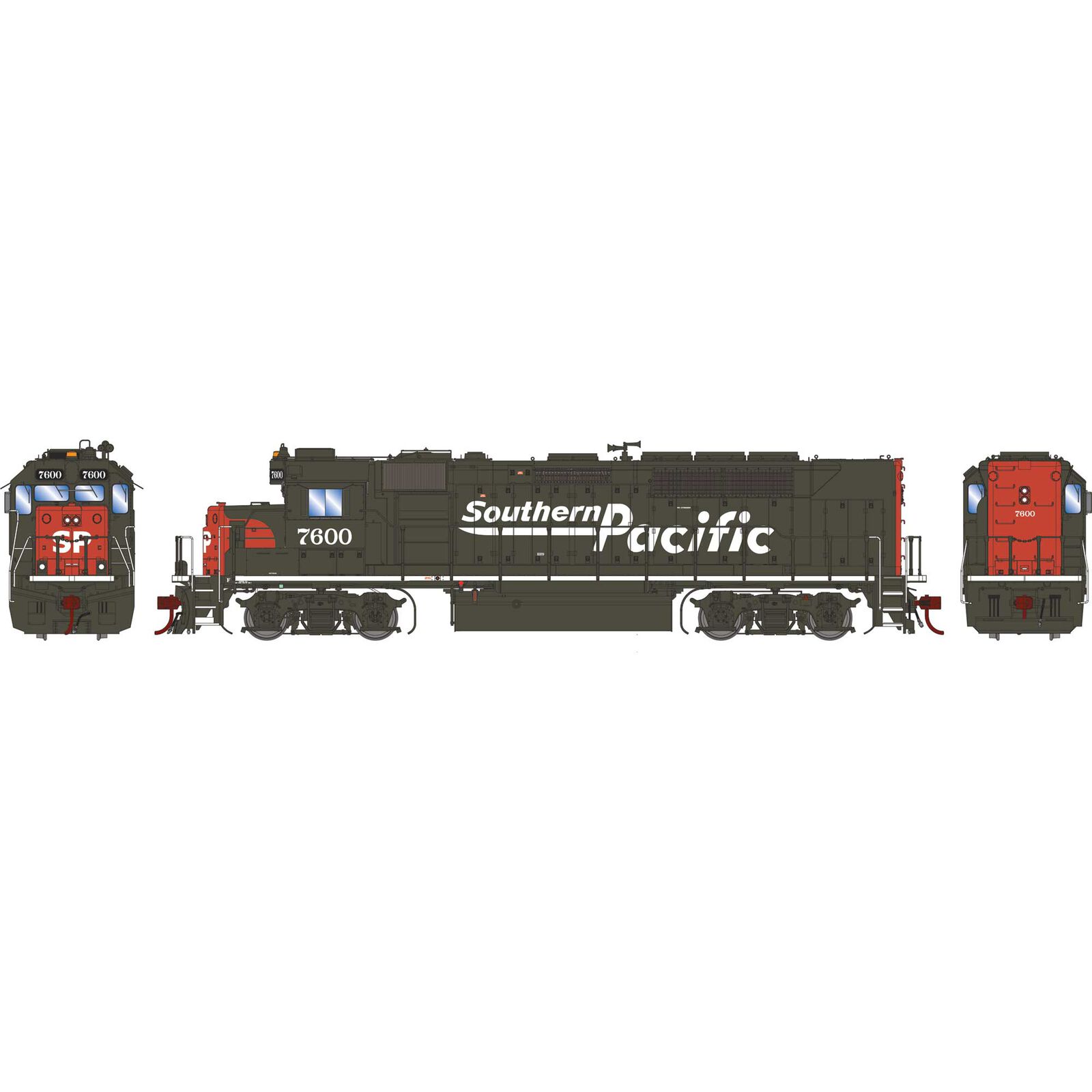 HO GP40P-2 Locomotive with DCC & Sound, SP/Speed Letter #7600