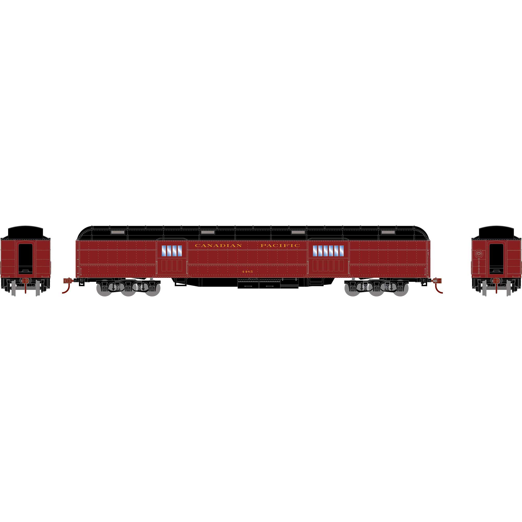 Athearn HO Heavyweight Baggage, CPR #4485 Model Train | Athearn