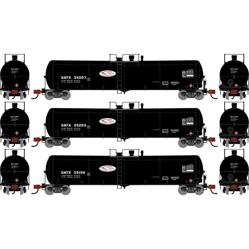 N ATH 30K Ethanol Tank Car, GATX #35199/35203/35207 (3)