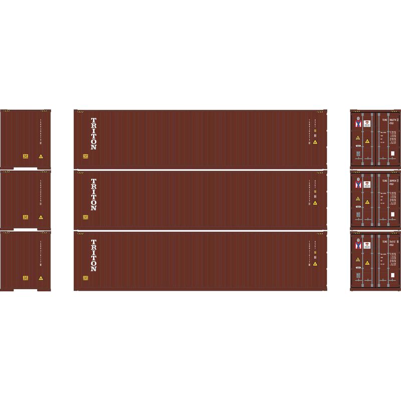 N ATH 40' Corrugated High-Cube Containers, TCNU #306274-2/309924-7/316112-8 (3)