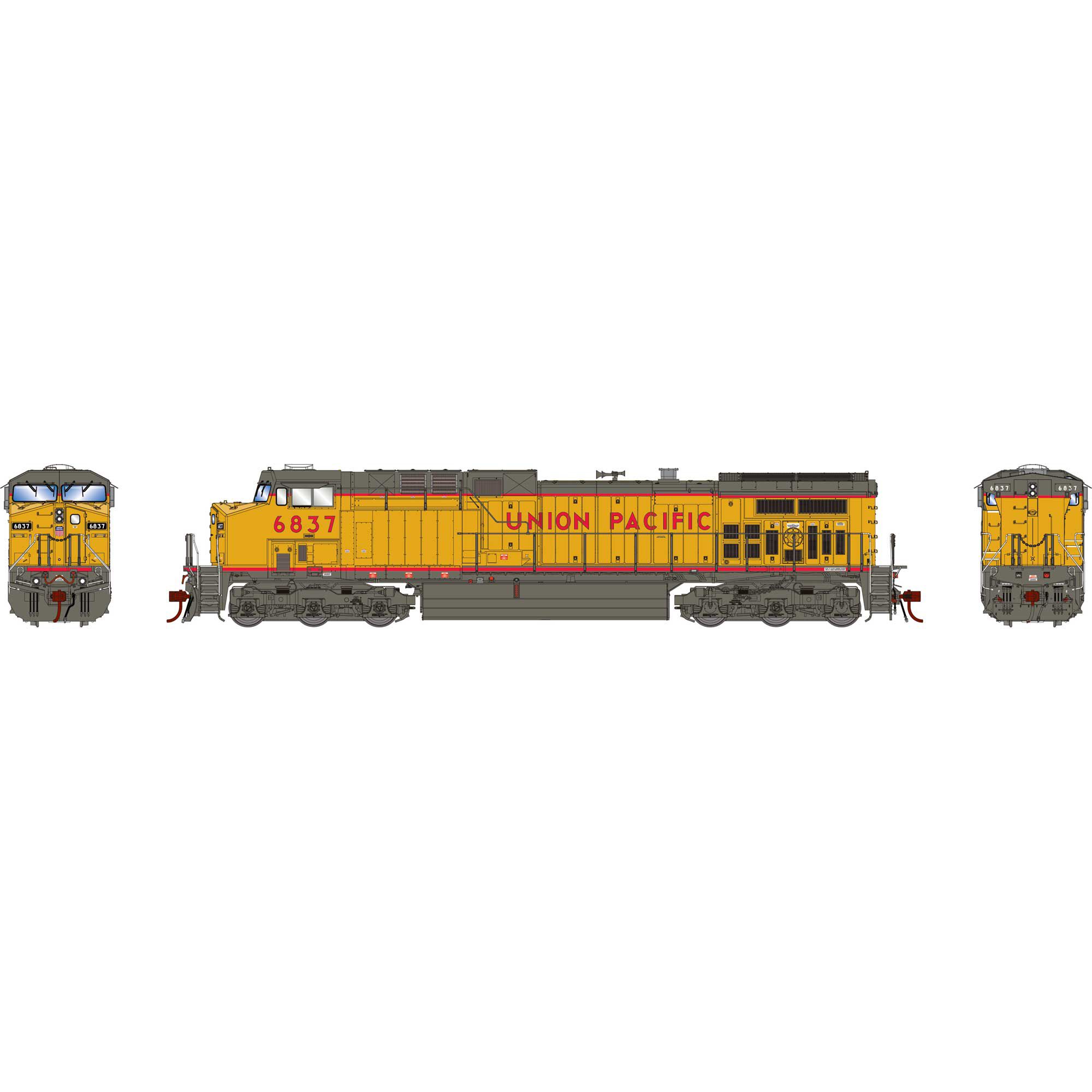 Athearn HO AC4400CW Locomotive, with DCC & Sound, UP #6837 Model
