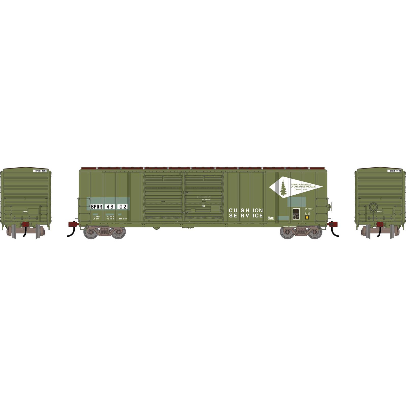 Athearn HO ATH 50' FMC 5077 DD Offset Box Car, Primed For Grime BPRR 'Ex-MR Exx CPLT' #4902