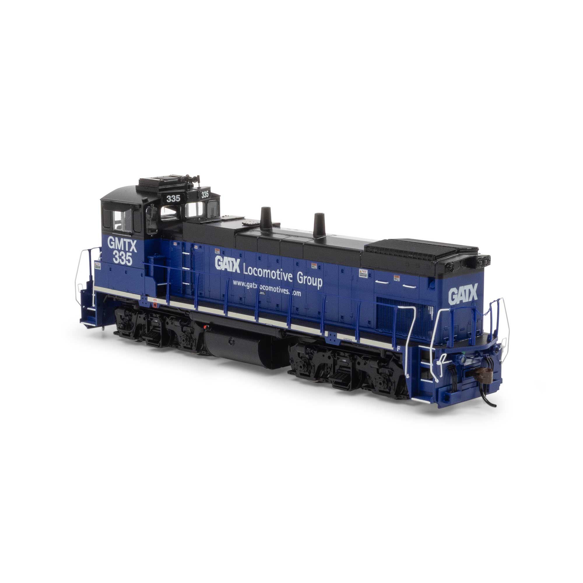 HO MP15AC Locomotive with DCC & Sound, GMTX #335 Model Train