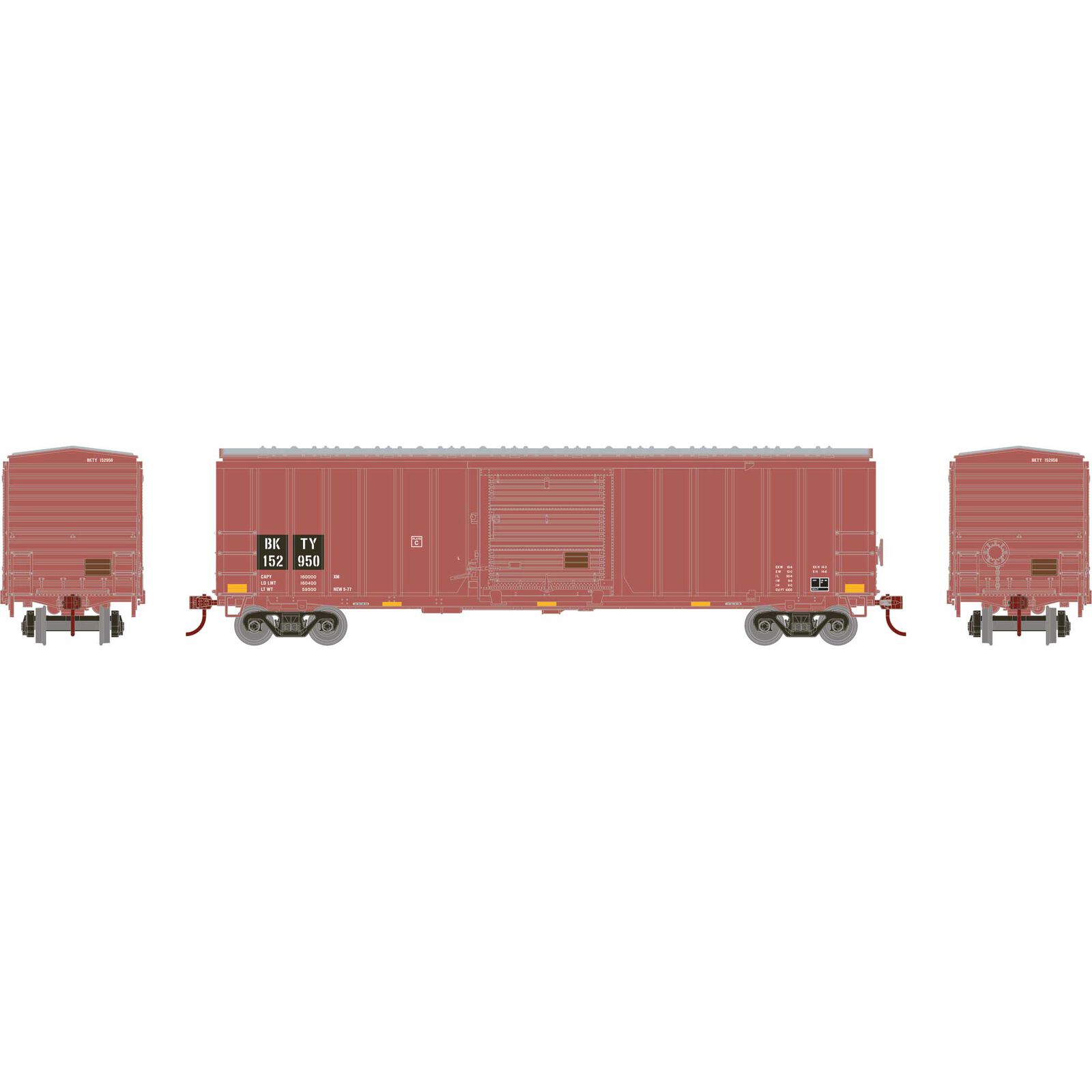 HO 50' ACF Outer Post Box Car, BKTY #152950