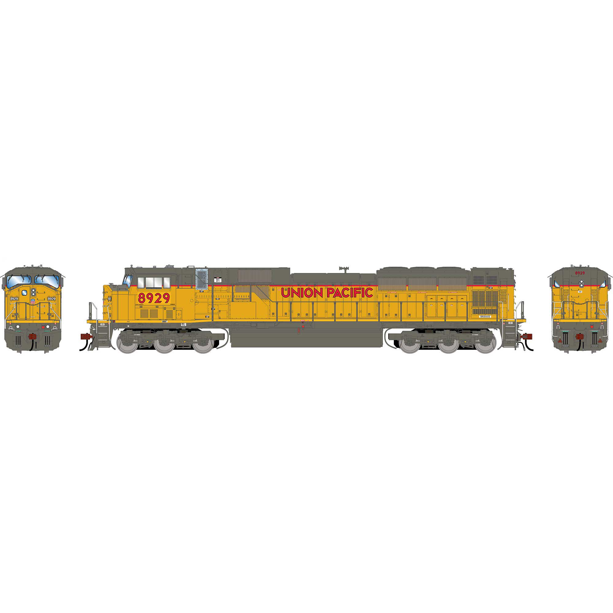 Athearn Genesis HO GEN SD90MAC-H PH I Locomotive, UP #8929 Model
